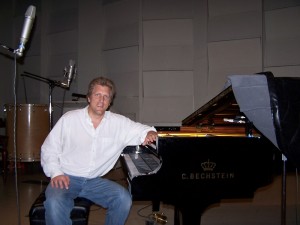 John Sawoski at East West Studios, working on Quantum Leap Pianos.