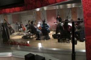 Conducting at Firehouse Studios.