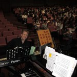 John Sawoski at the keyboard in Jinan, China.
